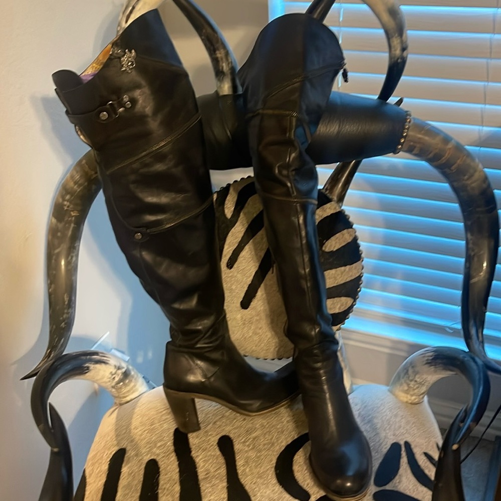 ***Rare Find***  Mark Nason/Siren Black Tall over the knee boots. Like new!